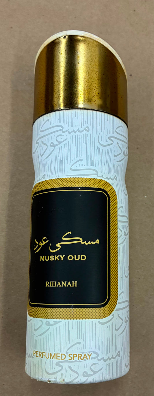 Rihanah Musky Oud Body Spray 200 ml for Men
