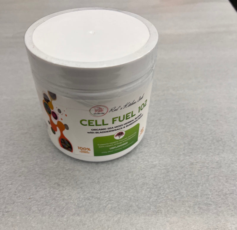 Set of 4 boxes Cell Fuel 102: Red's Kitchen Sink Organic Sea Moss Powder Herbal Blend Unflavored 229g (Set of 4 boxes)