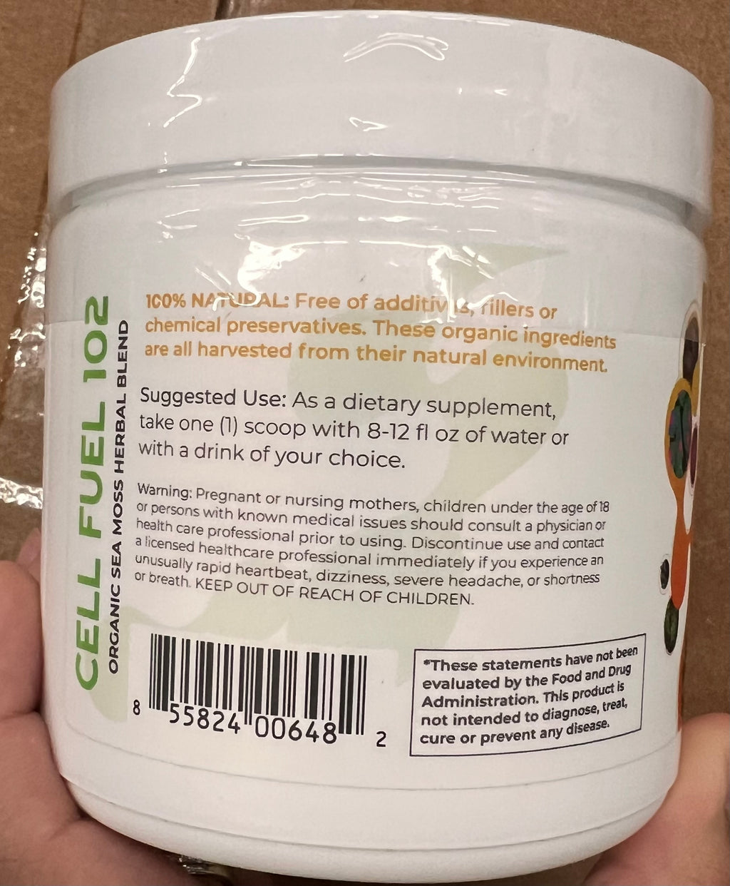Set of 4 boxes Cell Fuel 102: Red's Kitchen Sink Organic Sea Moss Powder Herbal Blend Unflavored 229g (Set of 4 boxes)