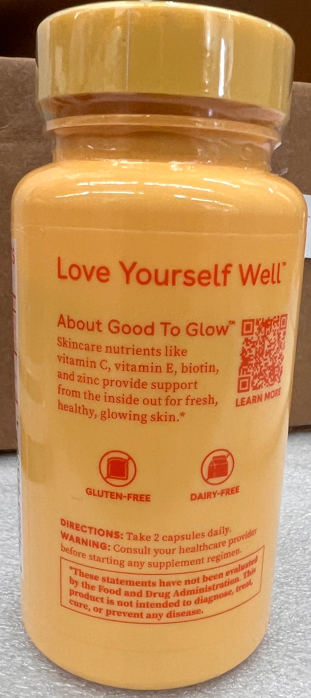 Love Wellness Good to Glow Collagen Capsules – Skin Support Supplement with Biotin, Vitamin C & Zinc – 60 Capsules