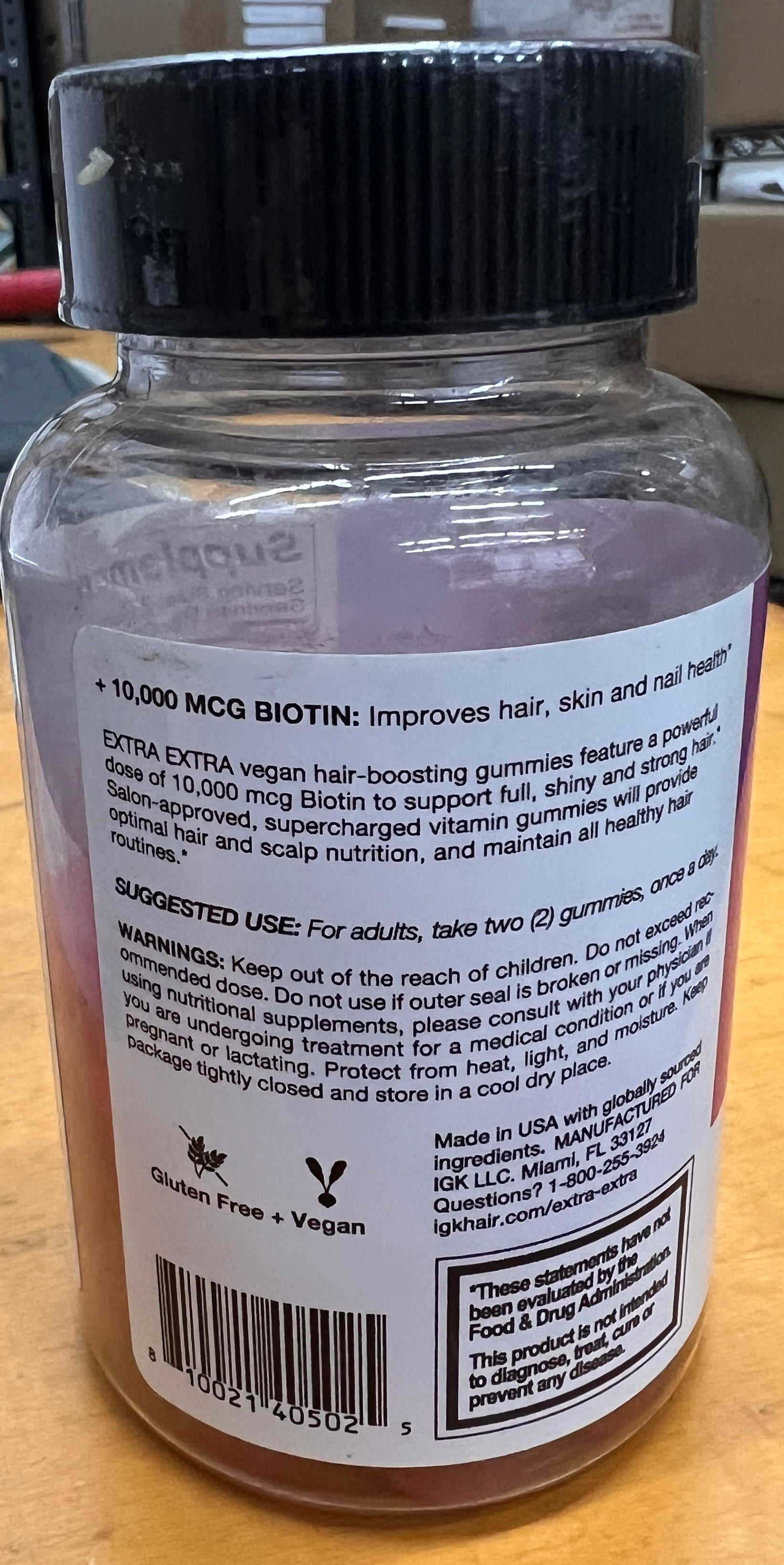 IGK Extra Extra Biotin Gummies