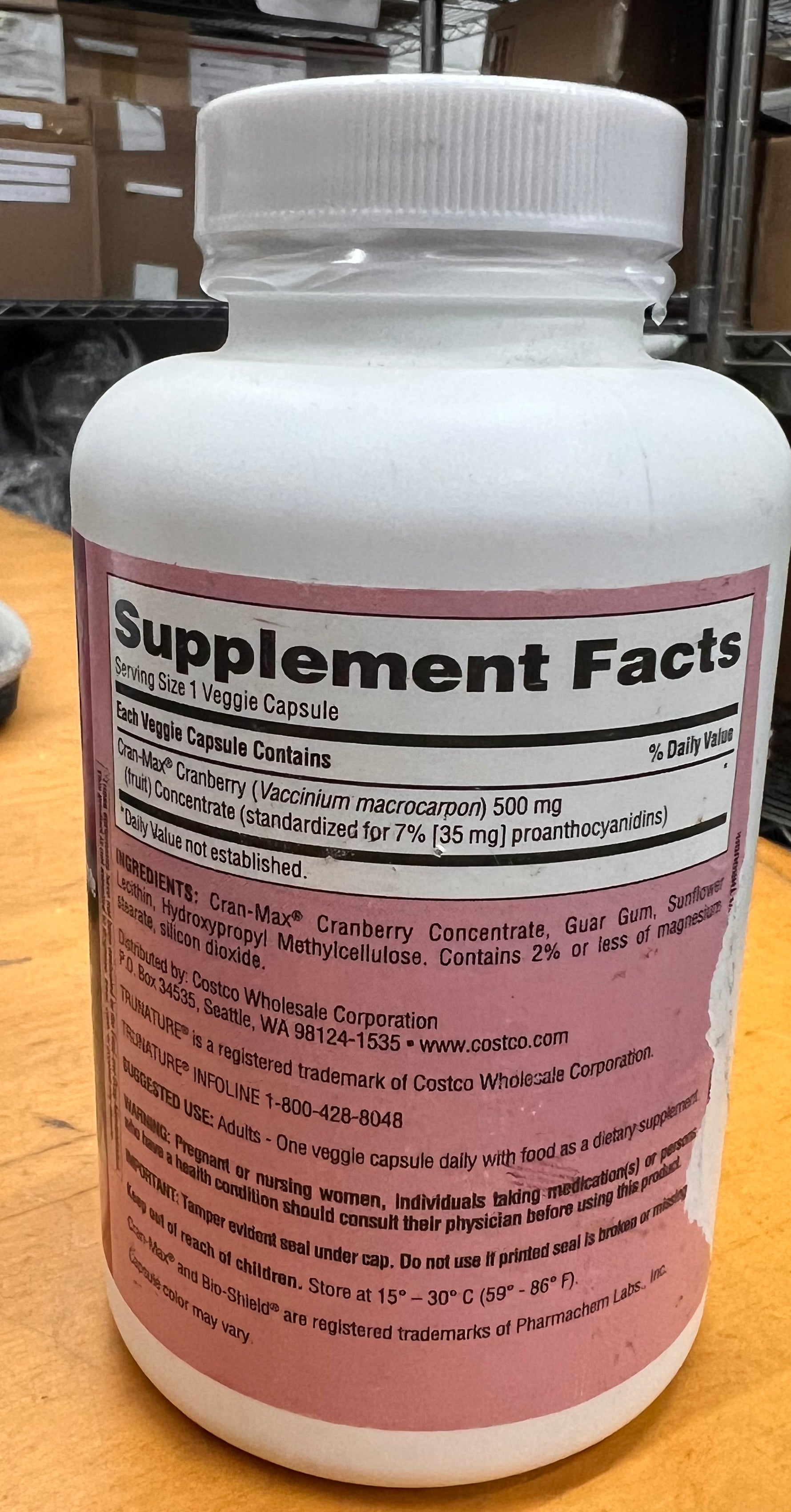 Trunature Cran-MAX Cranberry 500 mg – 180 Veggie Caps