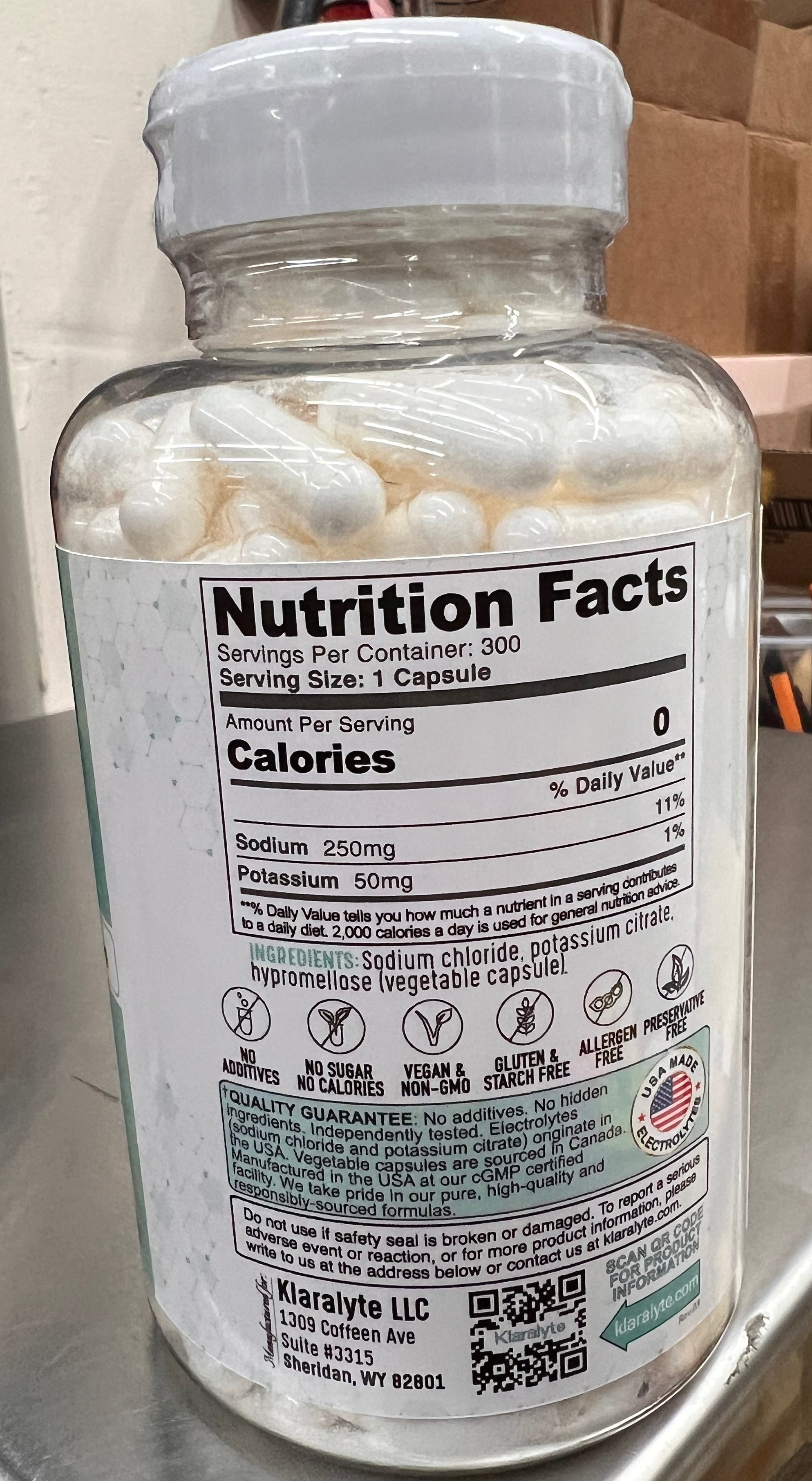 Klaralyte Buffered Electrolyte Salt Capsules