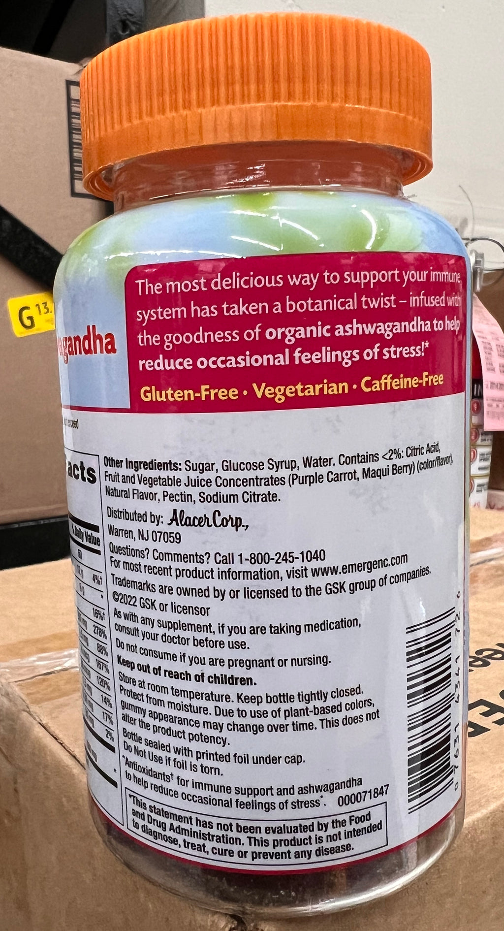 Emergen-C Ashwagandha Immune and Stress Gummies