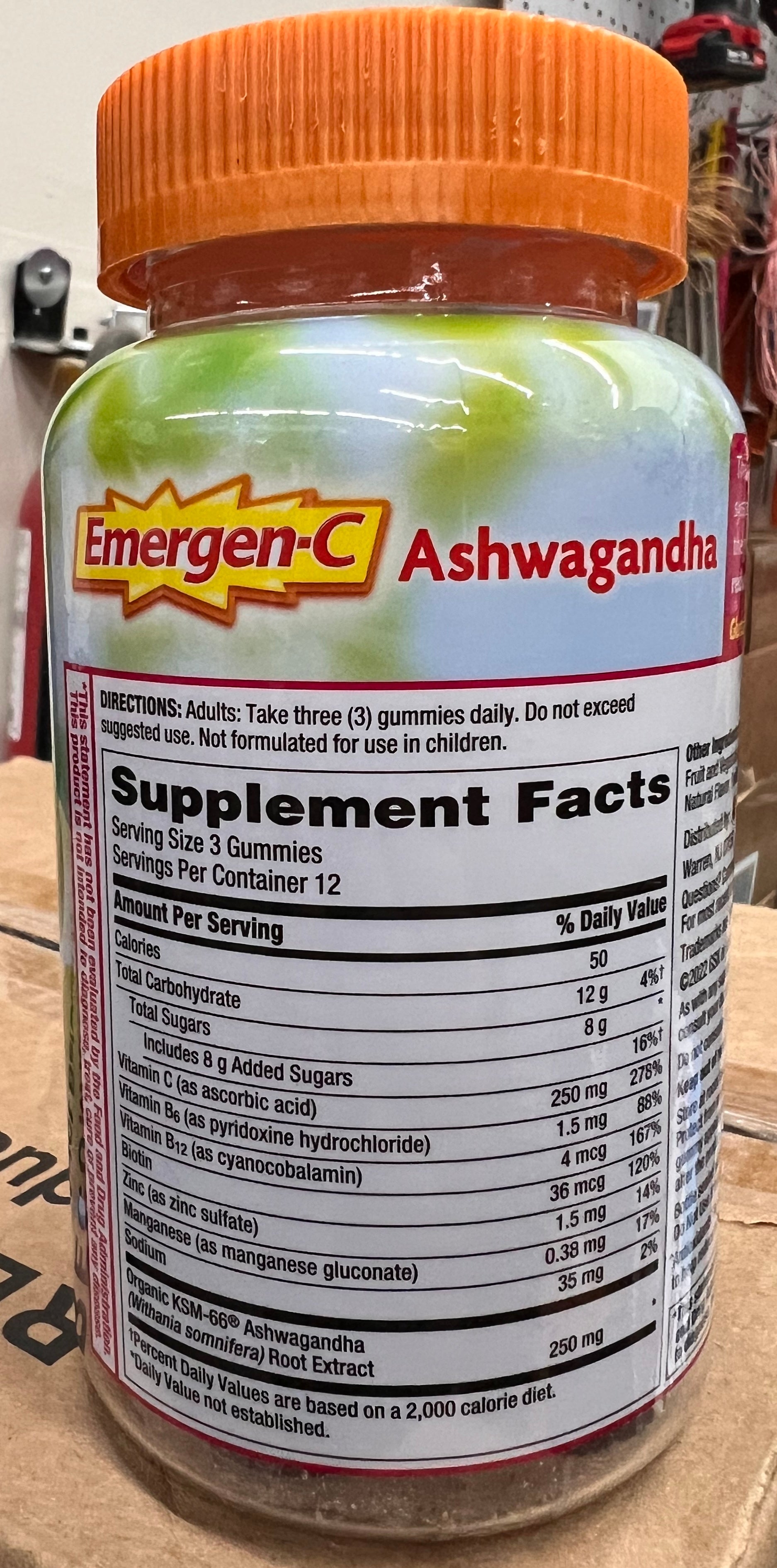Emergen-C Ashwagandha Immune and Stress Gummies