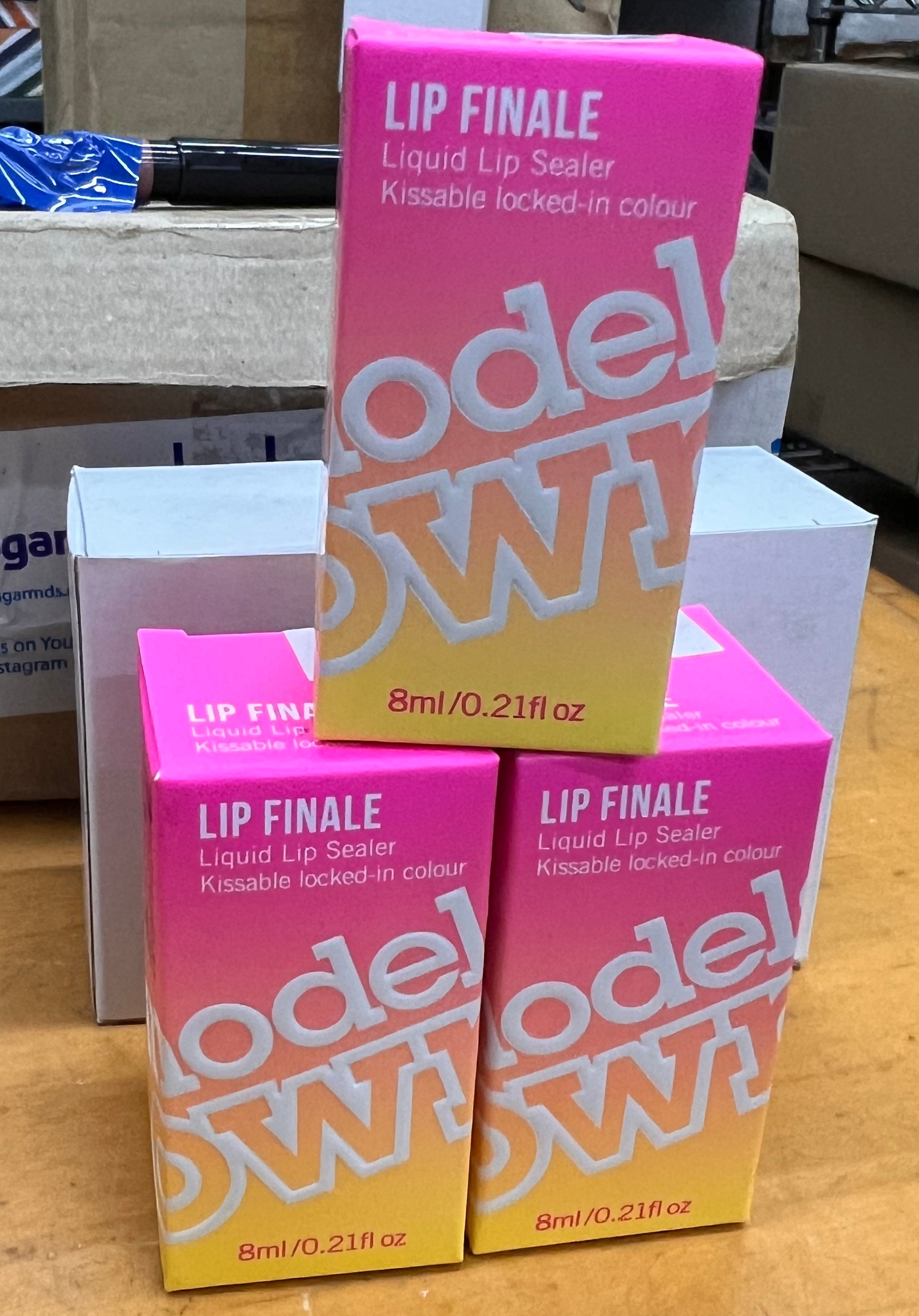3 Pack Value Bundle- Models Own Lip Finale Liquid Lipstick Color Sealer – Clear Top Coat