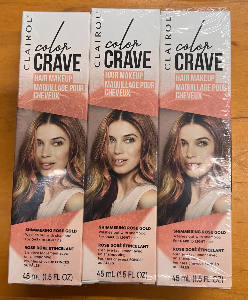 Clairol Color Crave Temporary Hair Makeup – Shimmering Rose Gold