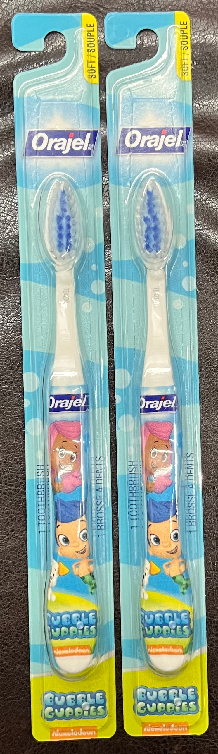 Orajel Bubble Guppies Soft Toothbrushes Lot of 2 Kids Toothbrushes