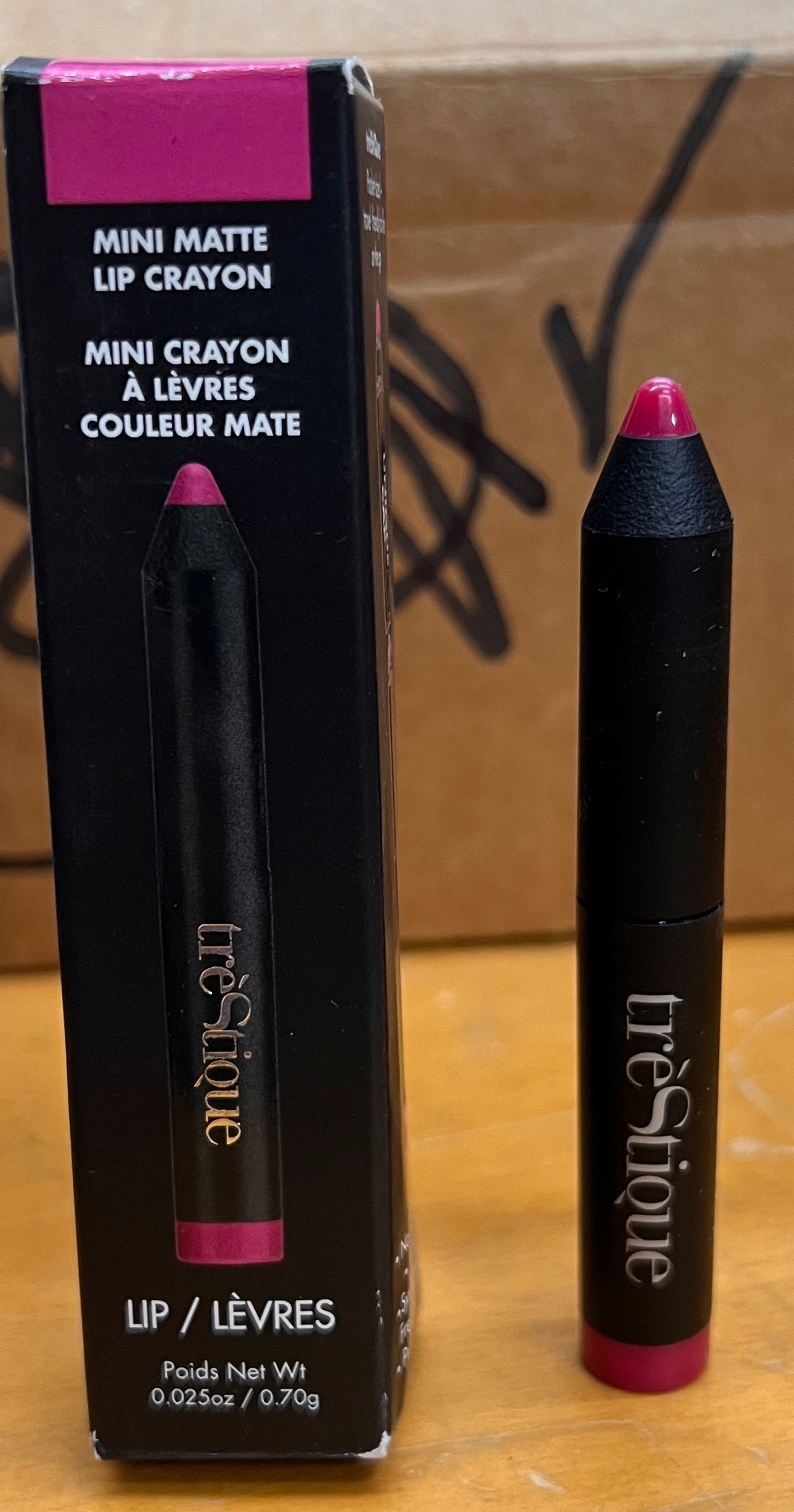 NEW trèStiQue Mini Matte Lip Crayon Barcelona Bright Berry Matte Lipstick Travel Size 0.025oz/0.70g