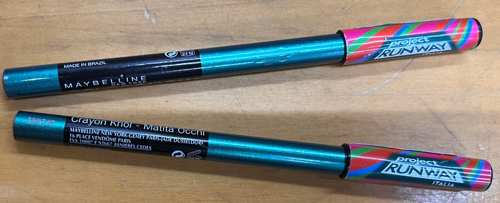 NEW Lot of 2 Maybelline Color Show Crayon Kohl Eyeliner Bright Green Eye Pencil