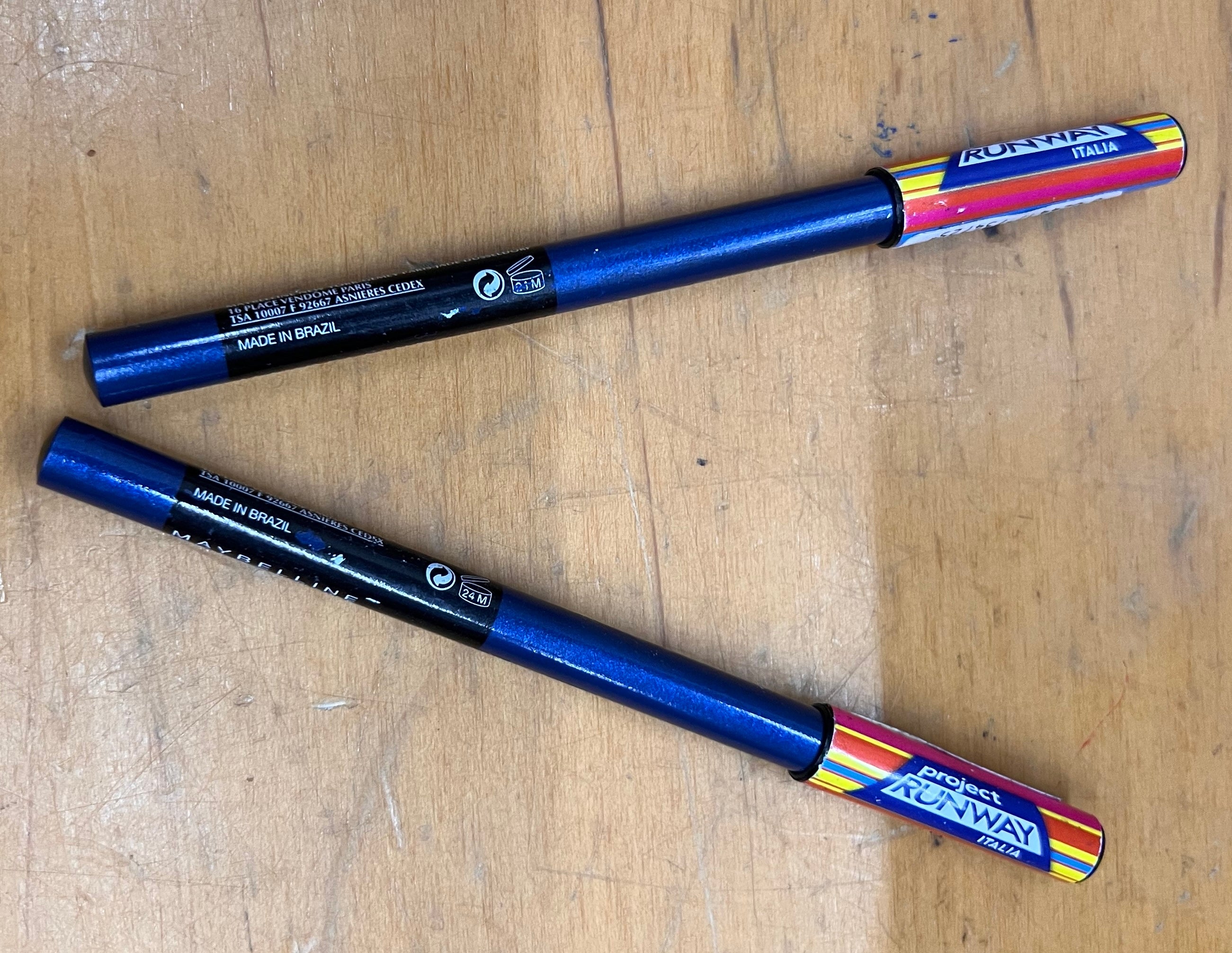 NEW Lot of 2 Maybelline Color Show Crayon Kohl Eyeliner Navy Blue Eye Pencil
