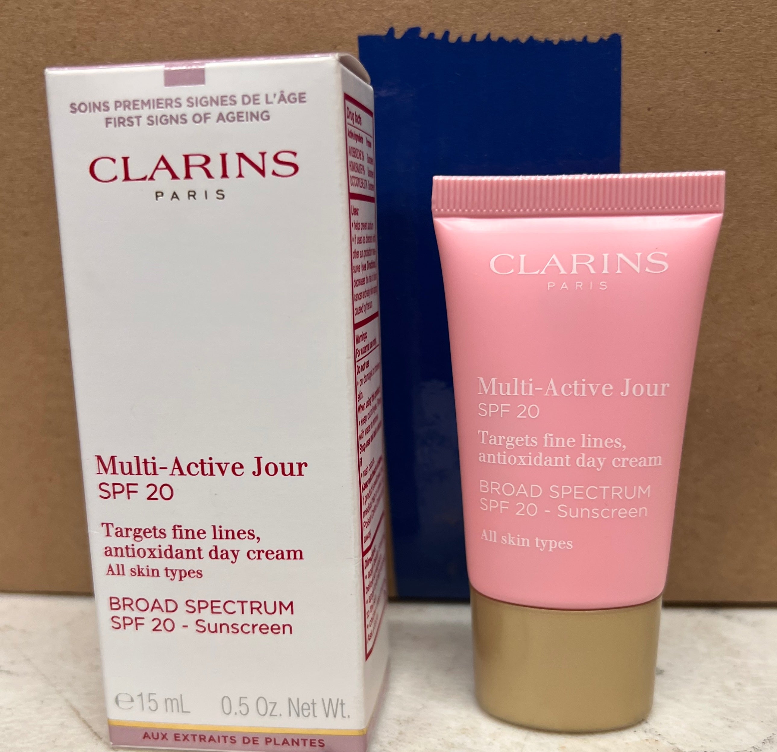 Clarins Paris Multi-Active Jour SPF 20 Antioxidant Day Cream 15mL / 0.5 oz New