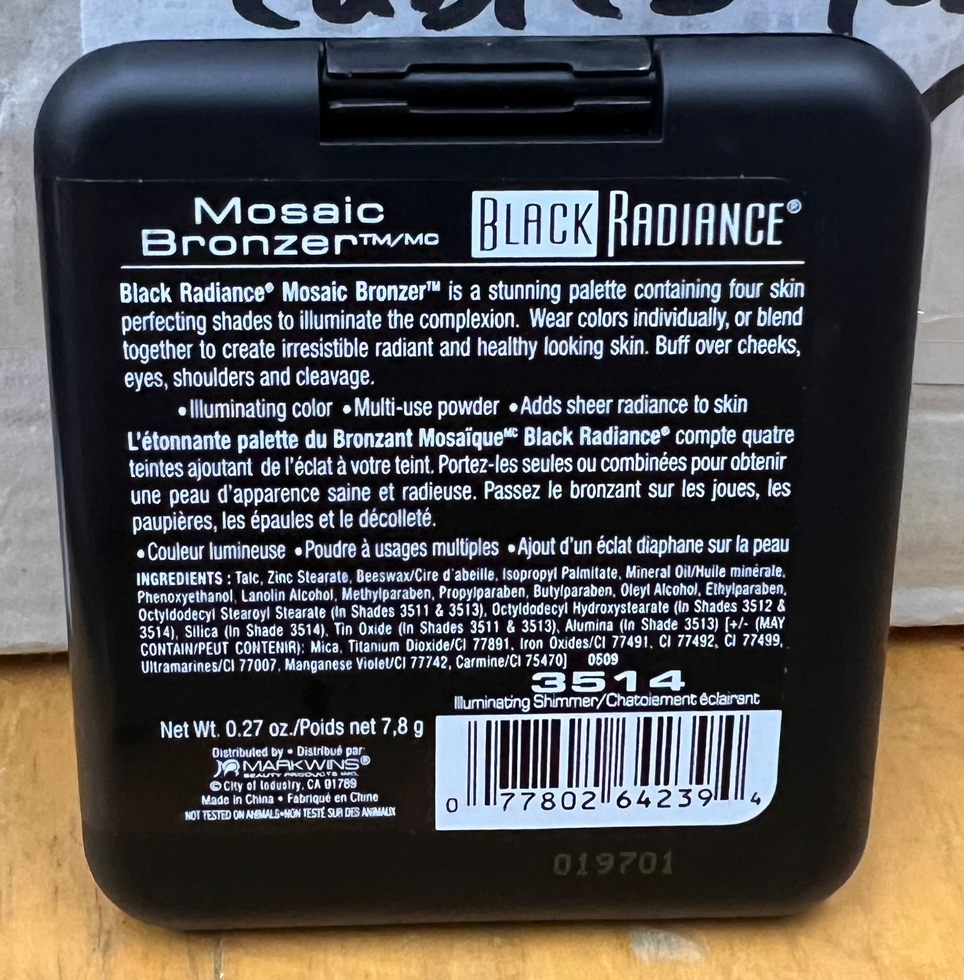 Black Radiance Mosaic Bronzer 3514 w/ Brush & Mirror Included Face Bronzing Powder