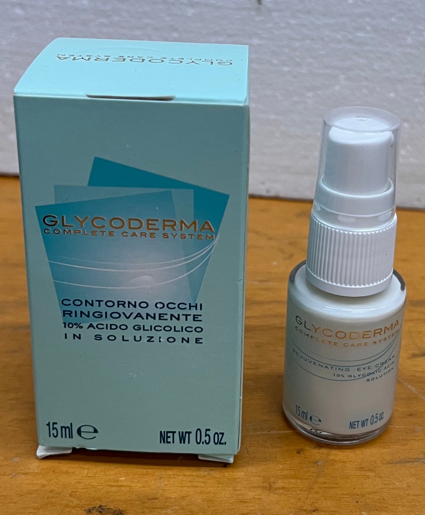 Glycoderma Rejuvenating Eye Cream 0.5 oz Made in Italy New