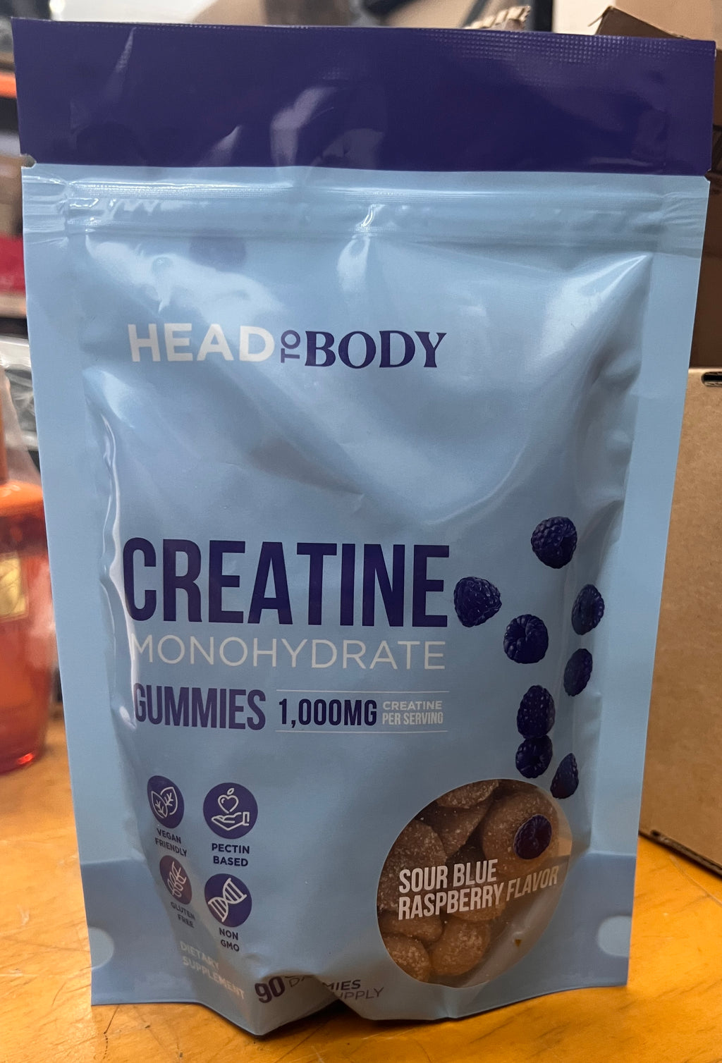 Creatine Monohydrate Gummies for Men & Women Blue Raspberry 90ct New Sealed