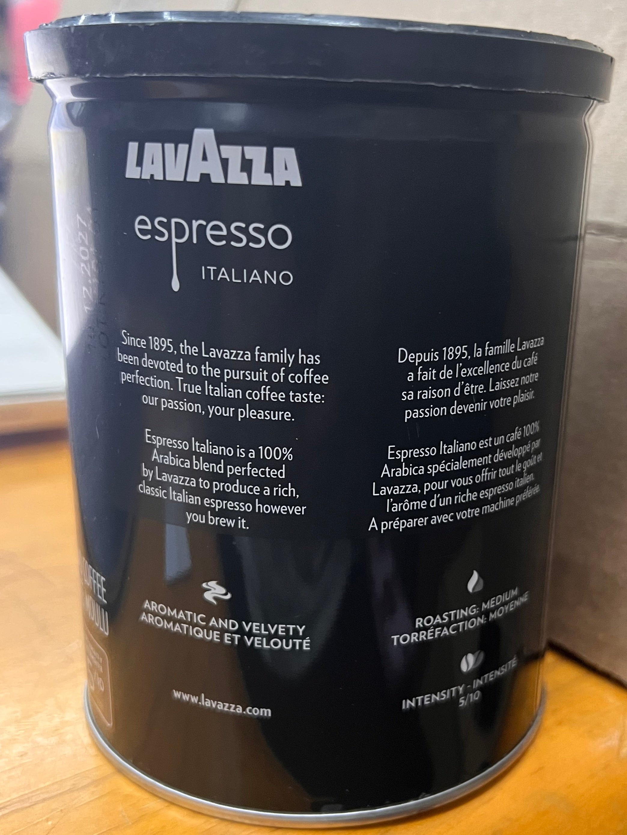 Lavazza Espresso Ground Coffee Medium Roast 100% Arabica 8 oz Tin New Sealed