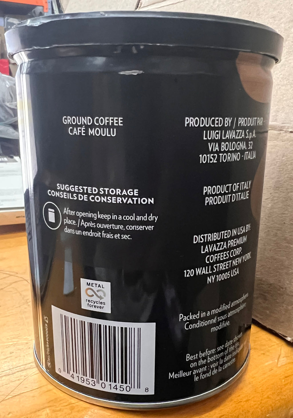 Lavazza Espresso Ground Coffee Medium Roast 100% Arabica 8 oz Tin New Sealed