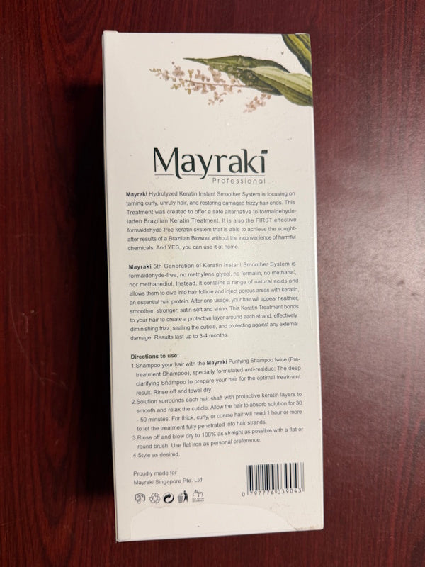 Mayraki Keratin Instant Smoother – 100% Vegan, Formaldehyde-Free Hair Treatment – 150ml / 300ml